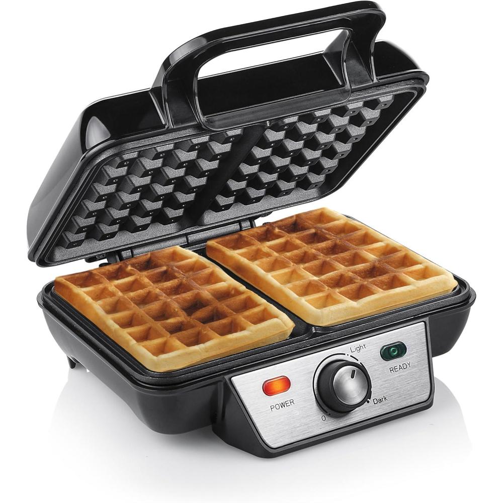 image:imageTristar gaufrier Noir Acier Inoxydable 2 gaufres 1 000 W WF2195Gaufre classique