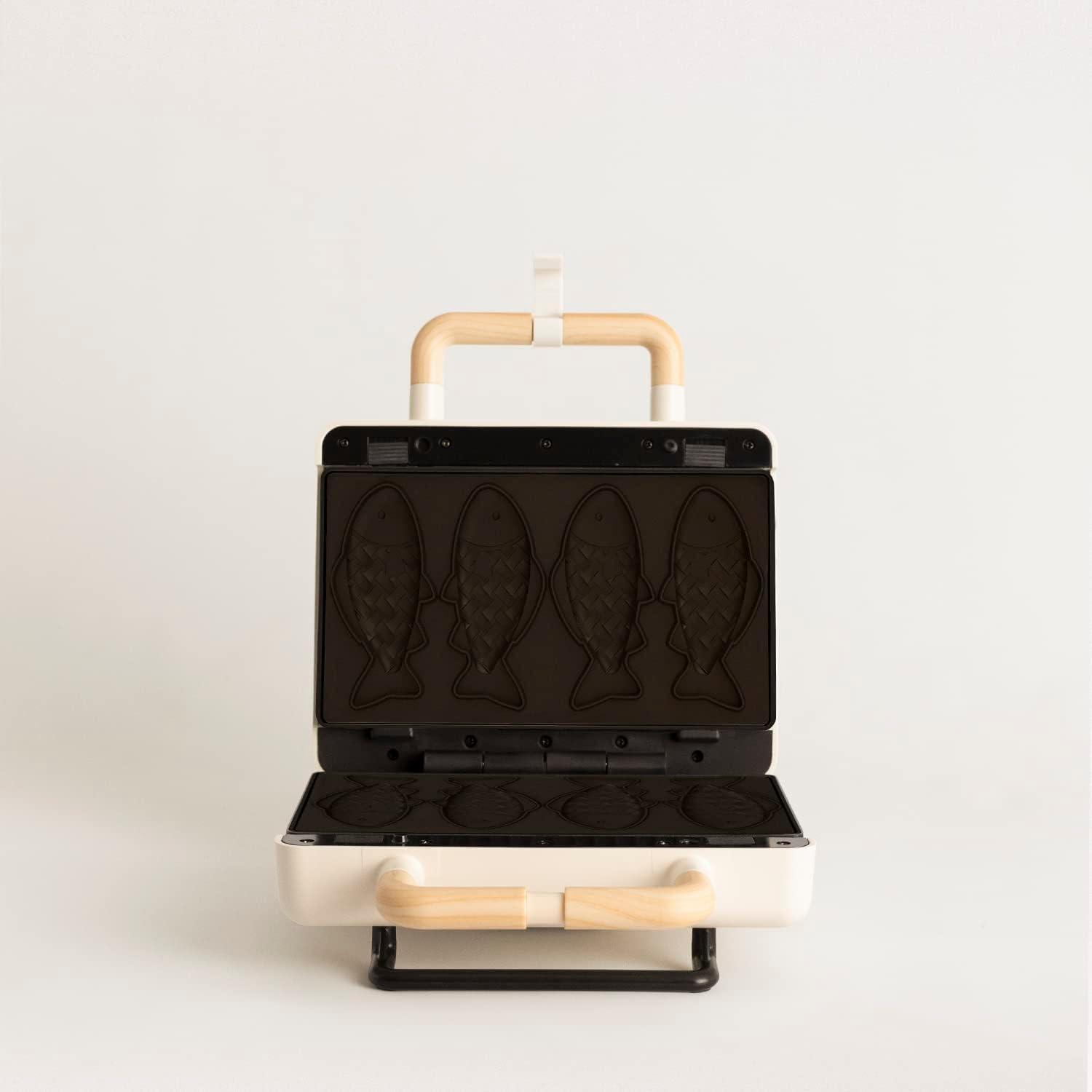 image:imageCREATESTONE STUDIOSandwichGrill et gaufrier quadruple vert sauge 3 plaques interchangeables Grill Gaufre et Sandwich revtement antiadhsif ouverture 180 4 tranches rtro 1600WBlanc Cass