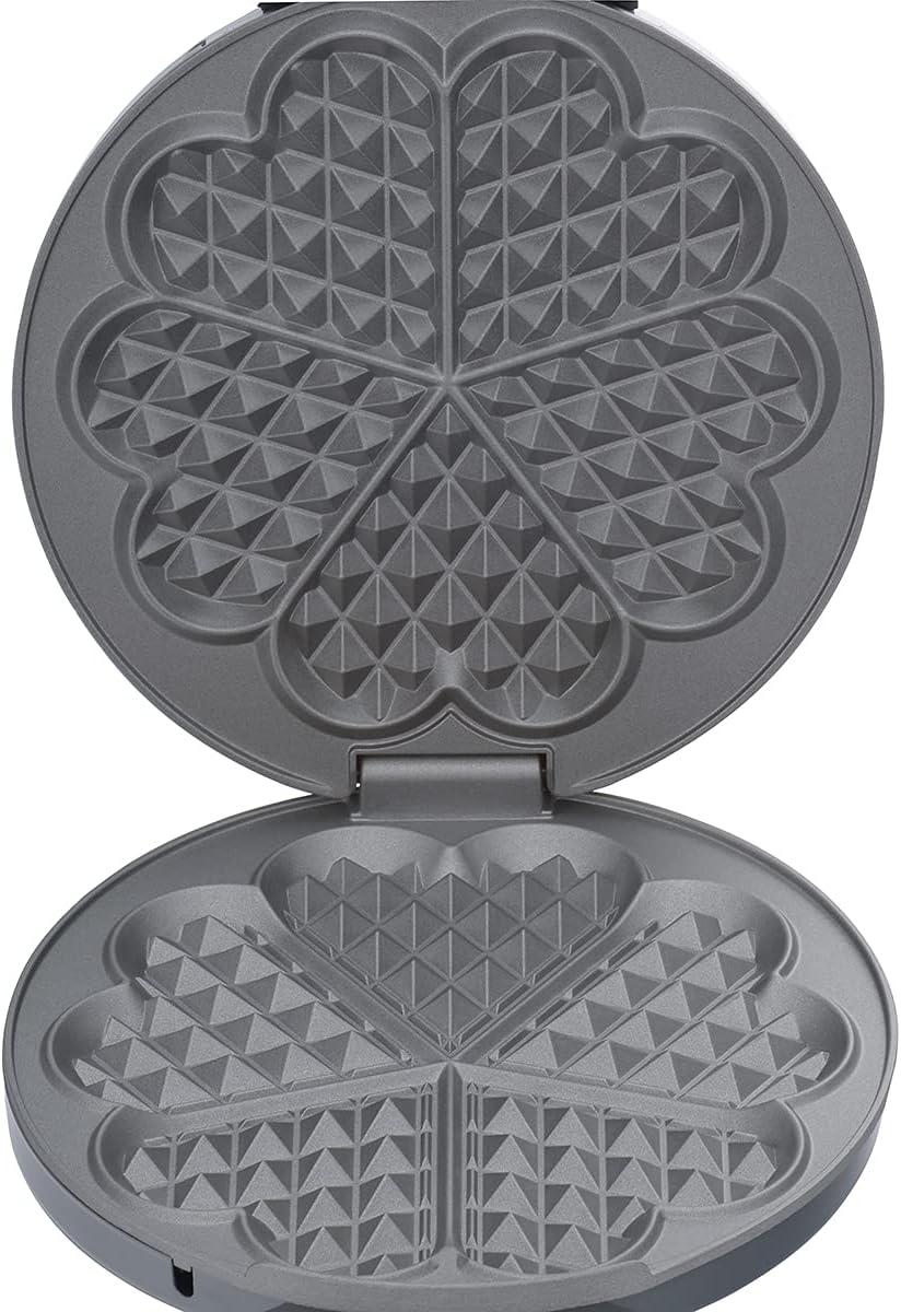 image:imageCloer 1620 Gaufrier pour gaufres en forme de cur 930 W taille de gaufre 155 cm degr de brunissement infiniment variable noirGris