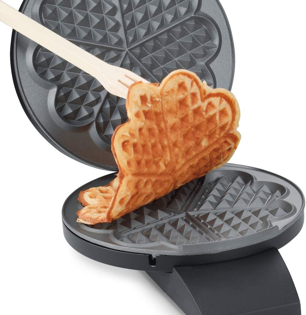 image:imageCloer 1620 Gaufrier pour gaufres en forme de cur 930 W taille de gaufre 155 cm degr de brunissement infiniment variable noirNoir