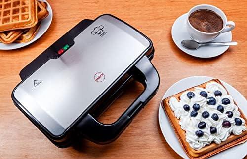image:imageGaufrier ELDOM WA100S Puissance 1000W Pour Deux Grandes Gaufres