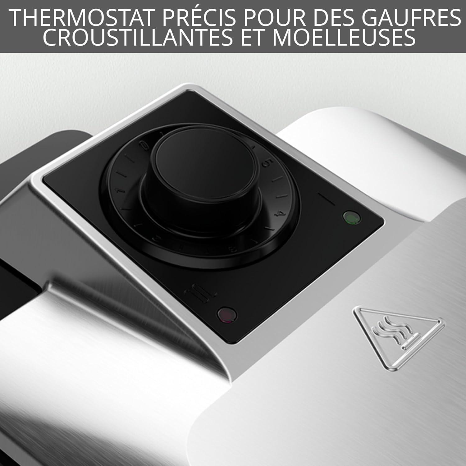 image:imageKRUPS Gaufrier Rotatif Cuisson parfaites Cuisson homogne Utilisation facile Plaques antiadhsives Haute prcision Rangement vertical FDD95D10 Noir MtalSingle