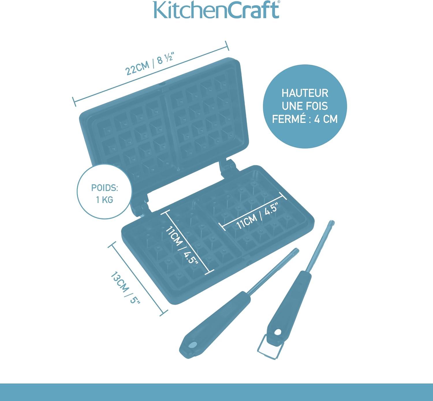 image:imageKitchenCraft Gaufrier Avec Revtement Antiadhsif Gaufrier Pour Cuisinire Simple Et Pratique Noir