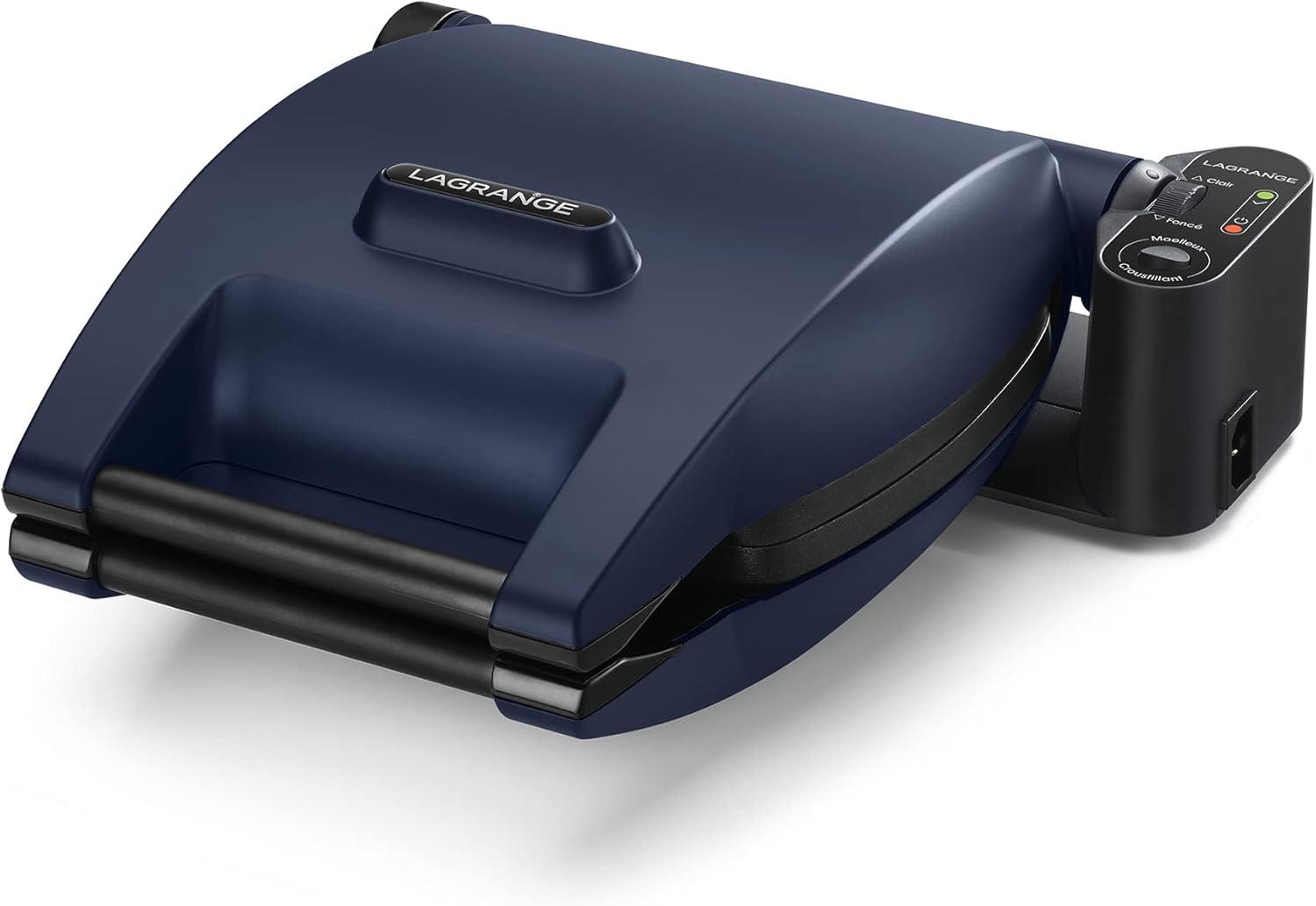image:imageLAGRANGE Gaufrier Premium 1200W 3 jeux de plaques inclus Gaufre Gaufrette ampamp Croque Monsieur Fabriqu en France Rversible sur son socle Cuisson personnalise Multifonction 019642