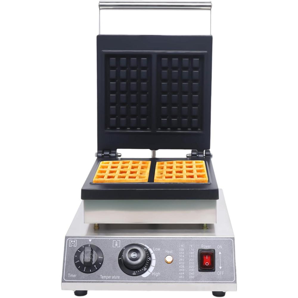 image:imageGaufrier lectrique 2000W Gaufrier Professionnel Appareil Gaufres pour 2 Gaufres Revtement AntiadhsifThermostat Rglable 50300 CaftriaBoulangerieSnackbar