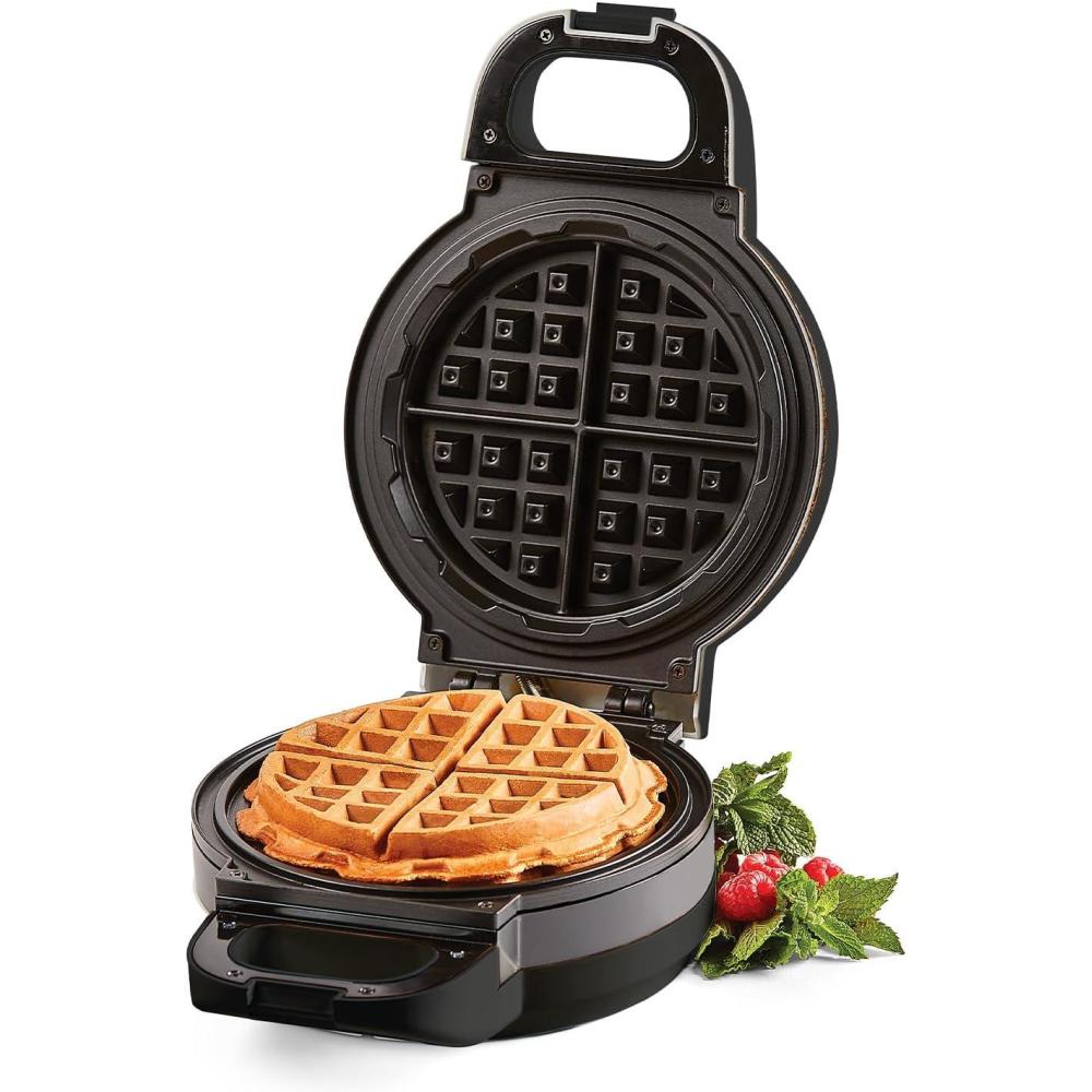 image:imageMYBO TV WONDER GAUFRES Gaufrier pour gaufres fourres sucres ou sales Gaufres de 17 cm dpaisseur Antiadhsif Facile et Rapide Nettoyage Facile Livre de recettes inclus