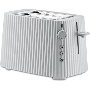 Alessi Plissé MDL08 W – Grille-Pain Design, Six Niveaux de Dorure, en Résine Thermoplastique, Fiche Européenne 850 W, Blanc(Blanc)