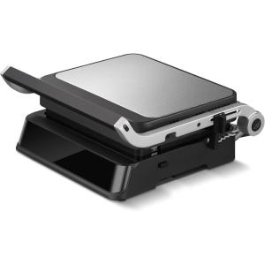AMAZHEF Grill électrique multifonction 6 en 1 avec capteur de température, fonction Sear 280 °C, double thermostat indépendant, plaques amovibles lavables au lave-vaisselle, gaufrier, barbecue, panini(L)