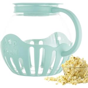 Bol à popcorn pour micro-ondes – Pot à pop-corn pour micro-ondes – Machine à popcorn – Pot multifonction en BPA de 2,25 litres – Passe au lave-vaisselle pour pop-corn fait maison(Bleu)