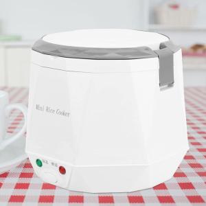 Acouto Mini Cuiseur à Riz Portable, Appareil de Cuisson électrique de 1,6 L, Idéal pour les Voyageurs et les Campeurs, Compatible Voiture 12 V avec Plaque de Cuisson à la Vapeur et Revêtement