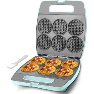 Baker&rsquo;s Friend Mini Gaufrier Multi, pour faire des petites gaufres de 6 x 8 cm, parfait pour les familles et les particuliers, excellent choix pour le petit déjeuner, le brunch, les fêtes et les évén(Mini Gaufrier)