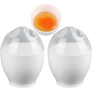 2 Pièces Pocheuses À Œufs, Micro-ondes Cuiseur À Oeufs, Petit Cuiseur À Œufs Facile À Faire Bouillir, Œufs Pochés Rapides Pour Le Petit Déjeuner, Cuisine, Le Restaurant (2 pièces)(2 pièces)