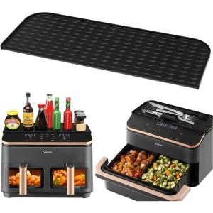 Accessoires Air Fryer Moulinex Dual Easy Fry XXL 11L, Moule En Silicone Pour Moulinex Double Friteuse À Air EZ942BF0 EZ9428F0, Papier Cuisson, grille air fryer, Spray Huile Cuisine, Moule Muffin, Etc(Cosori 8l 10l)