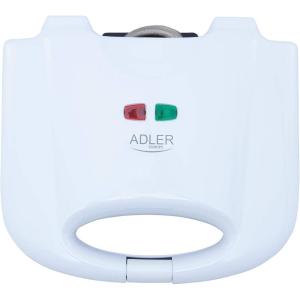 Adler AD 311 Gaufrier, 700 W, 0.5 liters, Blanc